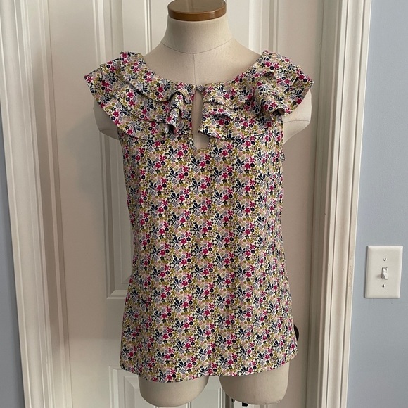 Liberty of London for Target Small Floral Sleeveless Top w/ Ruffle Neckline - Picture 1 of 8